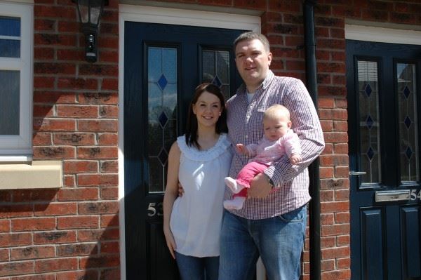 Family celebrate first Father’s Day in affordable Eden home