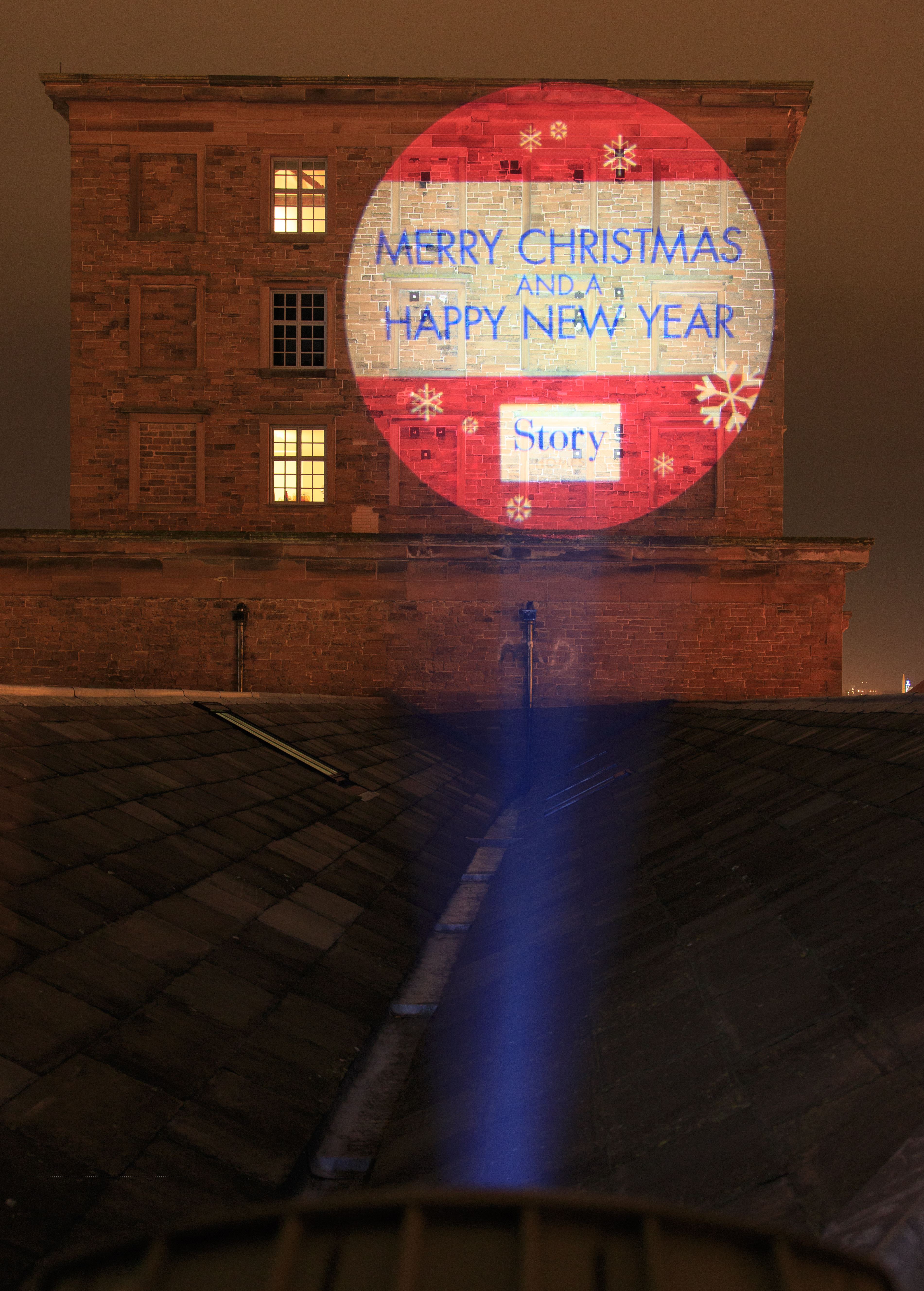 Shaddon Mill lights up with festive messages