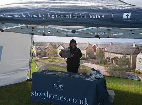 Staff attend a breezy Biggar Show