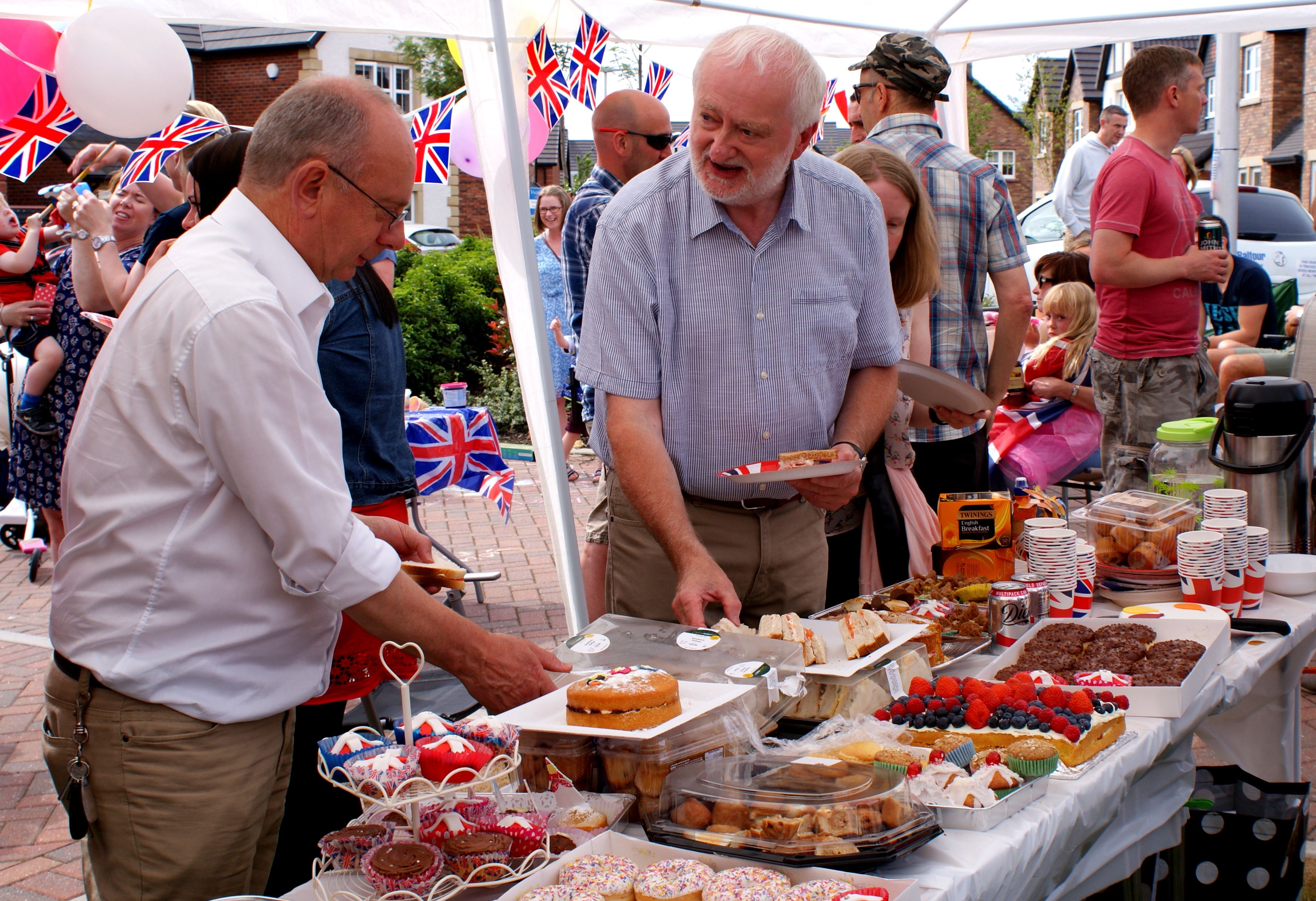 Partying in the street for Queens birthday!