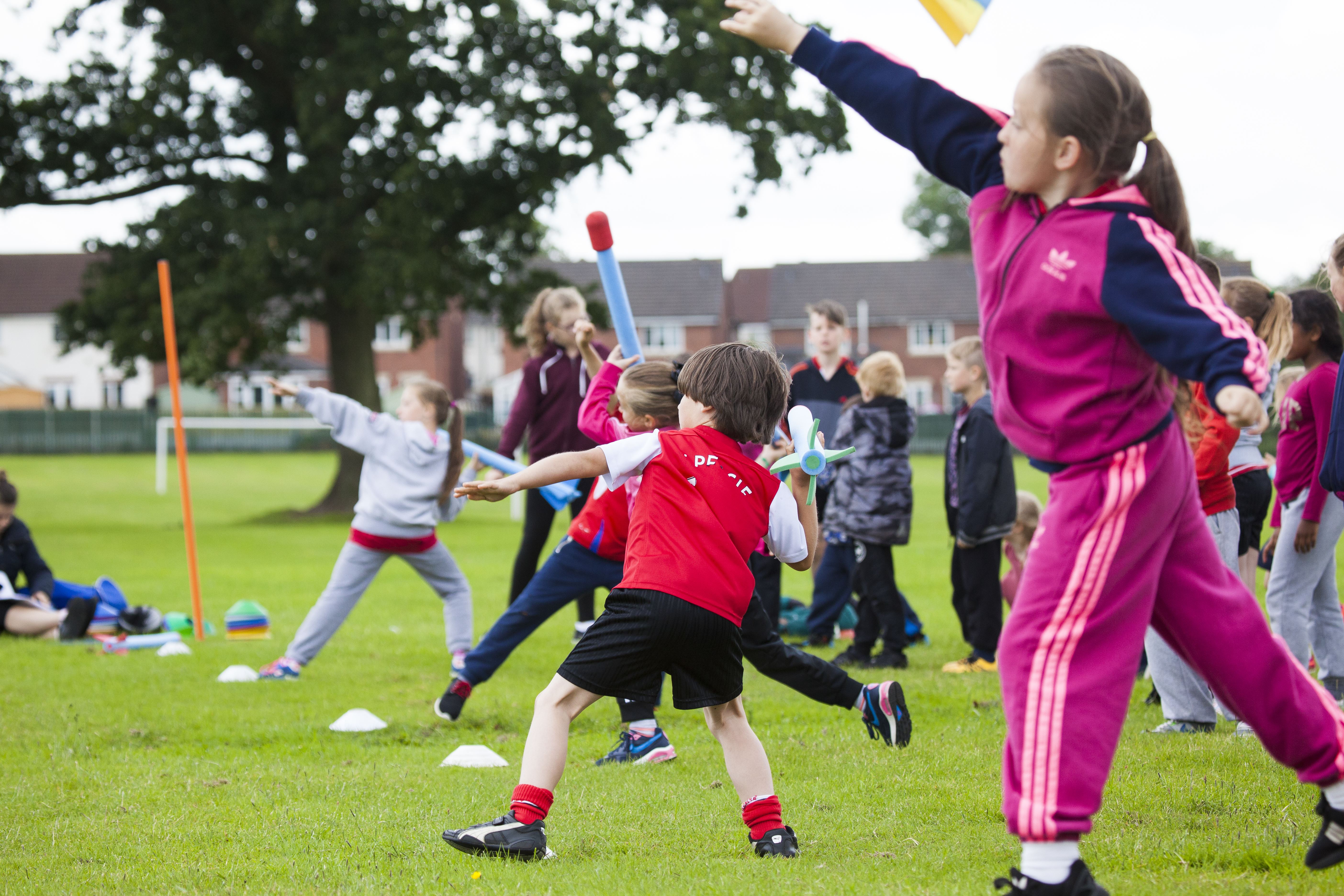 Pupils at St Bede’s sprint to the finish to showcase the skills honed over a four year sports programme.