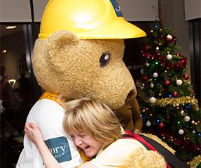 North East employees help children at Percy Hedley start their Christmas Story