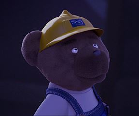 Filming with Builder Bear