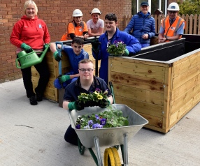 Story Homes helps students at James Rennie School complete important gardening project