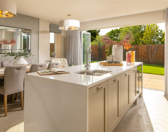 Spacious open plan kitchen/family area