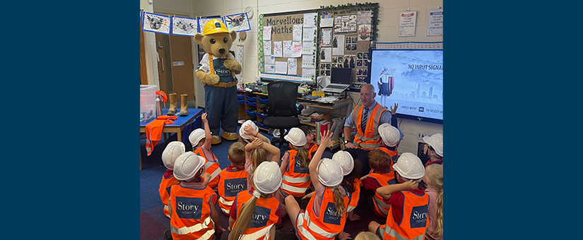 Story Homes delivers lessons in site safety for Longton Primary School students