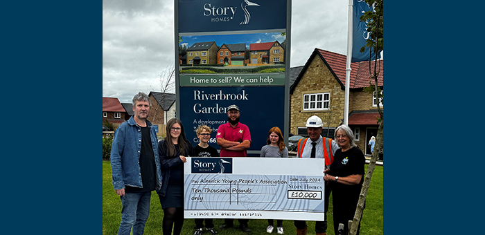 Story Homes makes £10,000 donation to Alnwick Young People’s Association for bike track improvements