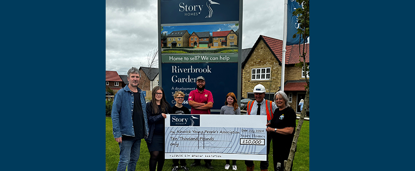 Story Homes makes £10,000 donation to Alnwick Young People’s Association for bike track improvements