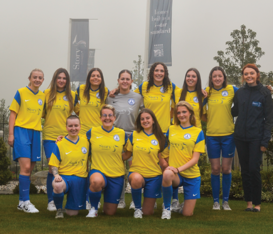 Story Homes sponsors Senior Lionesses’ football team in Whitley Bay