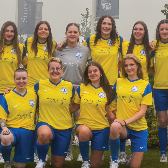 Story Homes sponsors Senior Lionesses’ football team in Whitley Bay