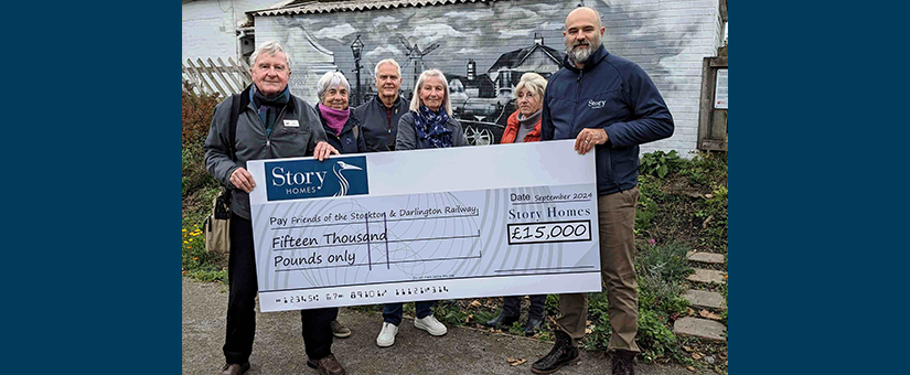 Story Homes makes £15,000 contribution to Friends of the Stockton & Darlington Railway